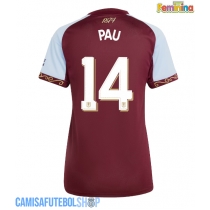 Camisa de time de futebol Aston Villa Pau Torres #14 Replicas 1º Equipamento Feminina 2025-26 Manga Curta